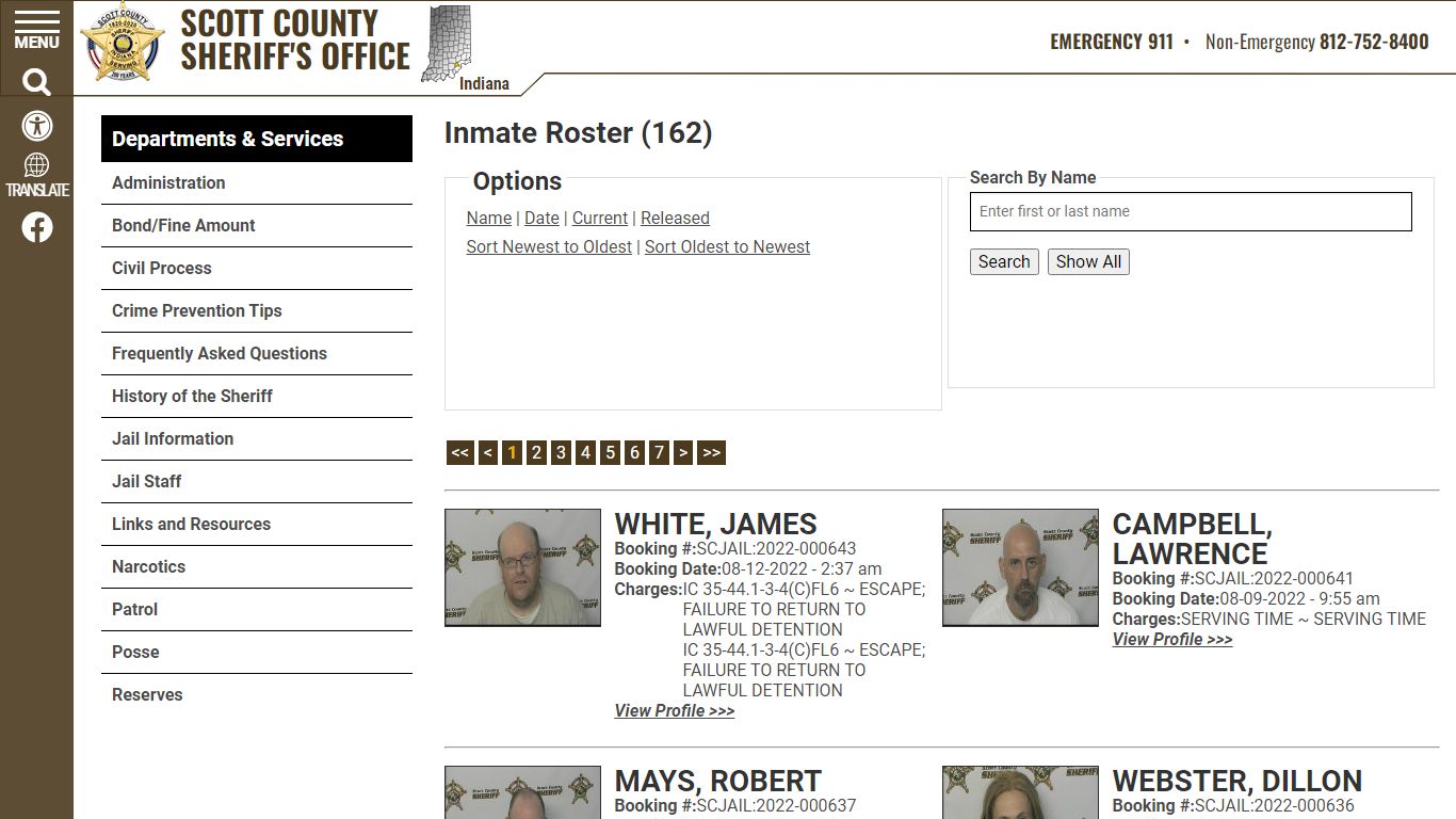 Inmate Roster - Scott County Sheriff